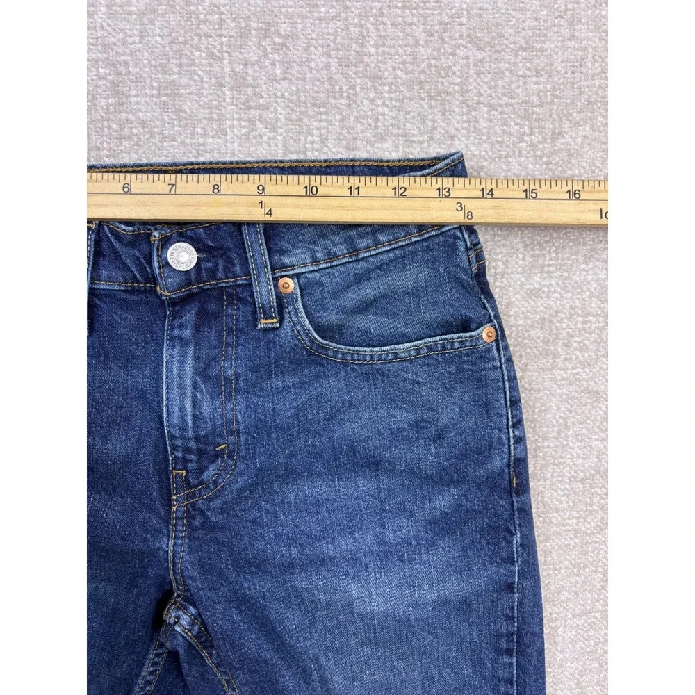 Levis 412 Slim Fit Denim Shorts Mens 28 Dark Wash Blue Jean Shorts